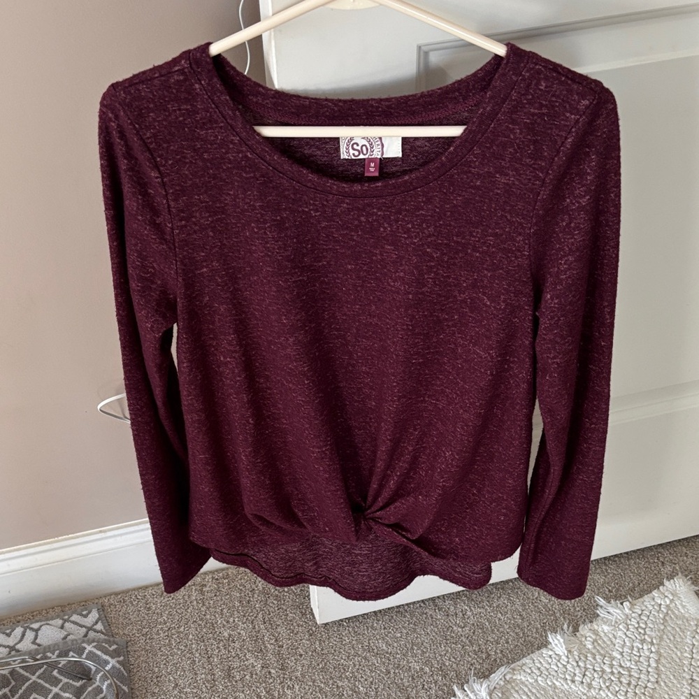 SO Maroon Long Sleeve Women's Tee